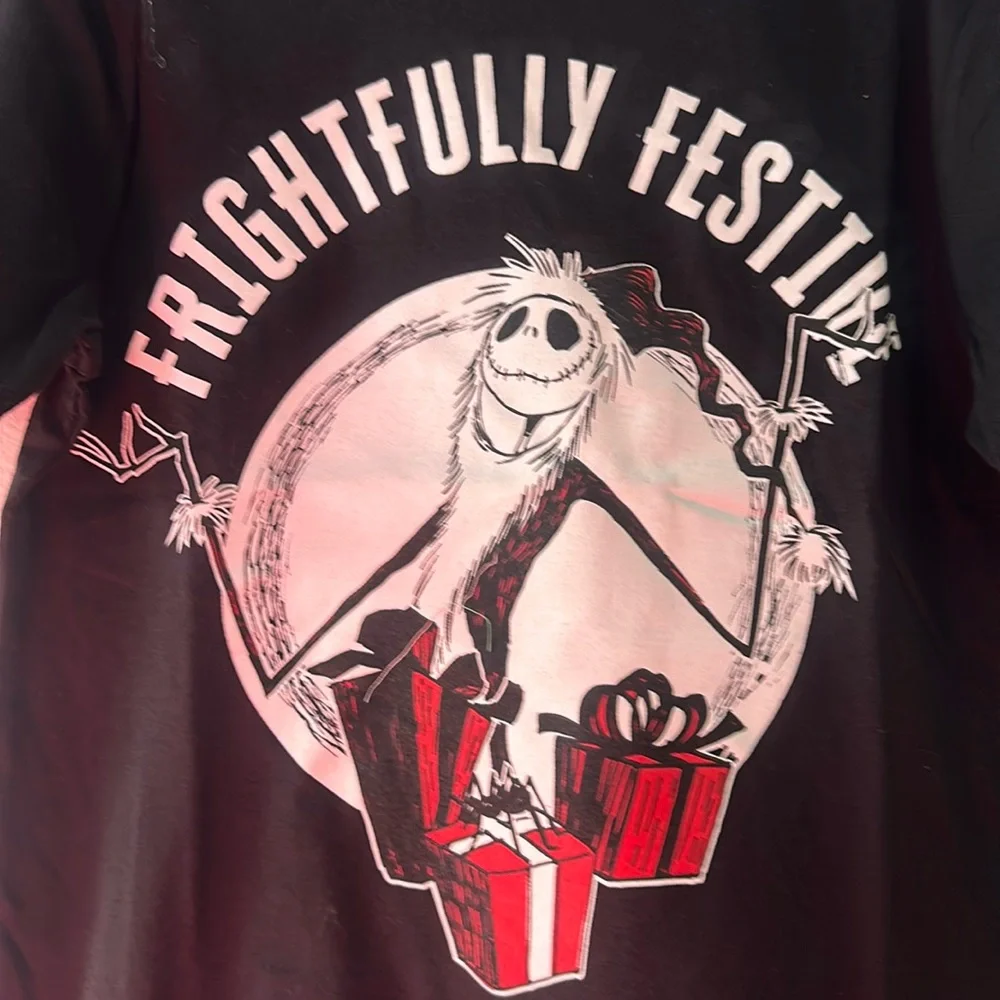 DISNEY NIGHTMARE BEFORE CHRISTMAS JACK SKELLINGTON CHRISTMAS TEE: BLACK: NWT: M